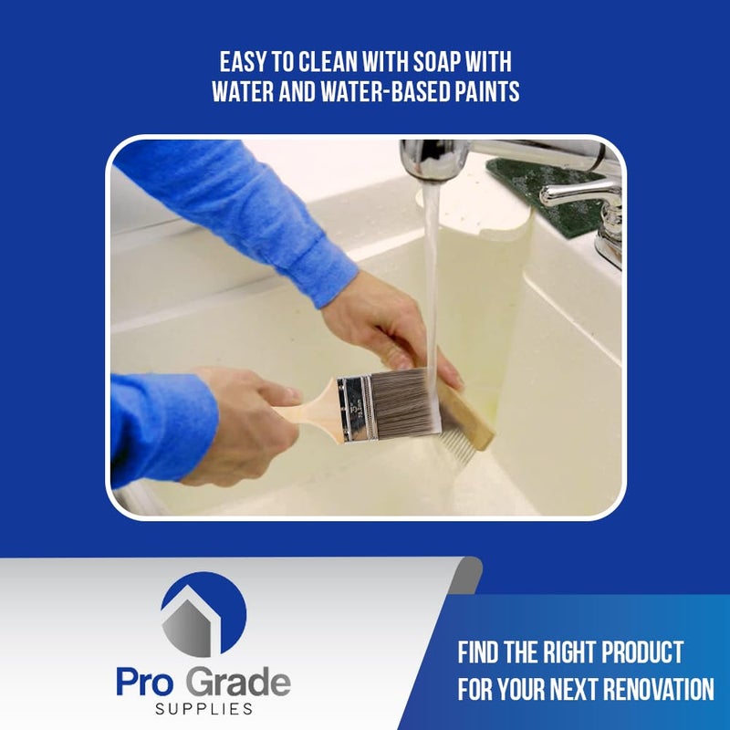 Pro-Grade Pro Grade - Paint Brushes - 2Ea 3" Flat Brushes - Image 5